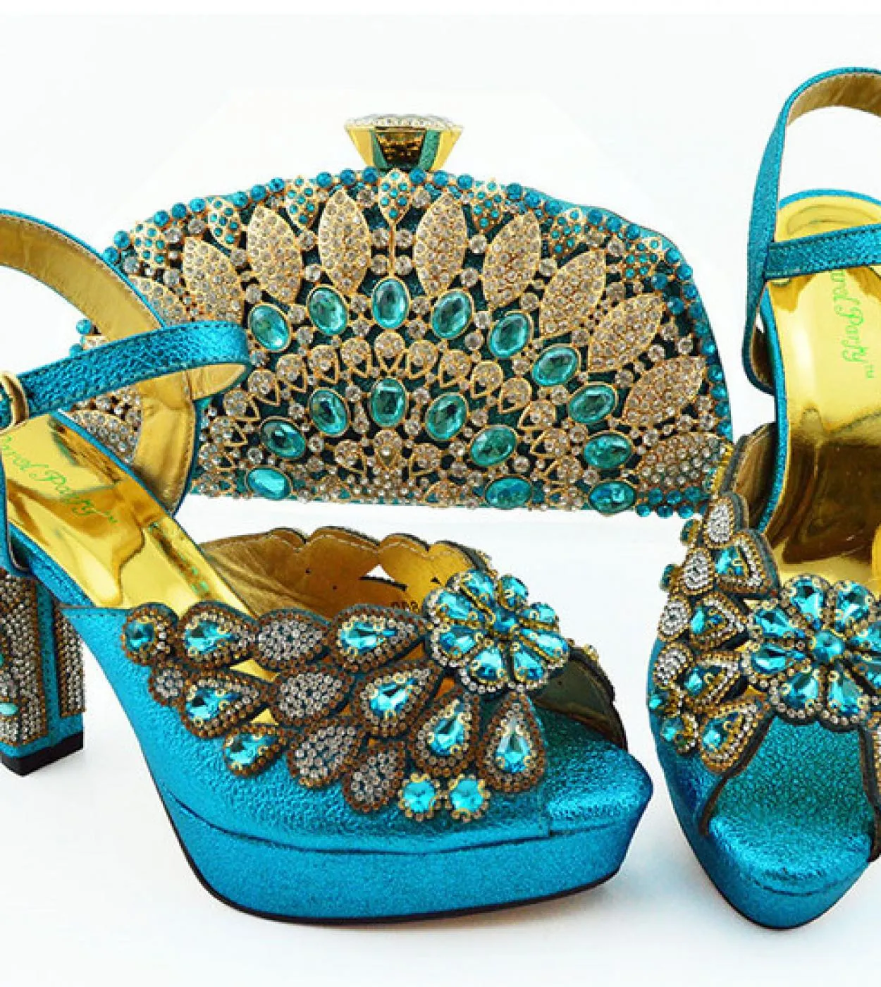 Set di scarpe e borsa da donna africane con set di scarpe e borsa di design italiano di vendita calda da donna color pesca per l