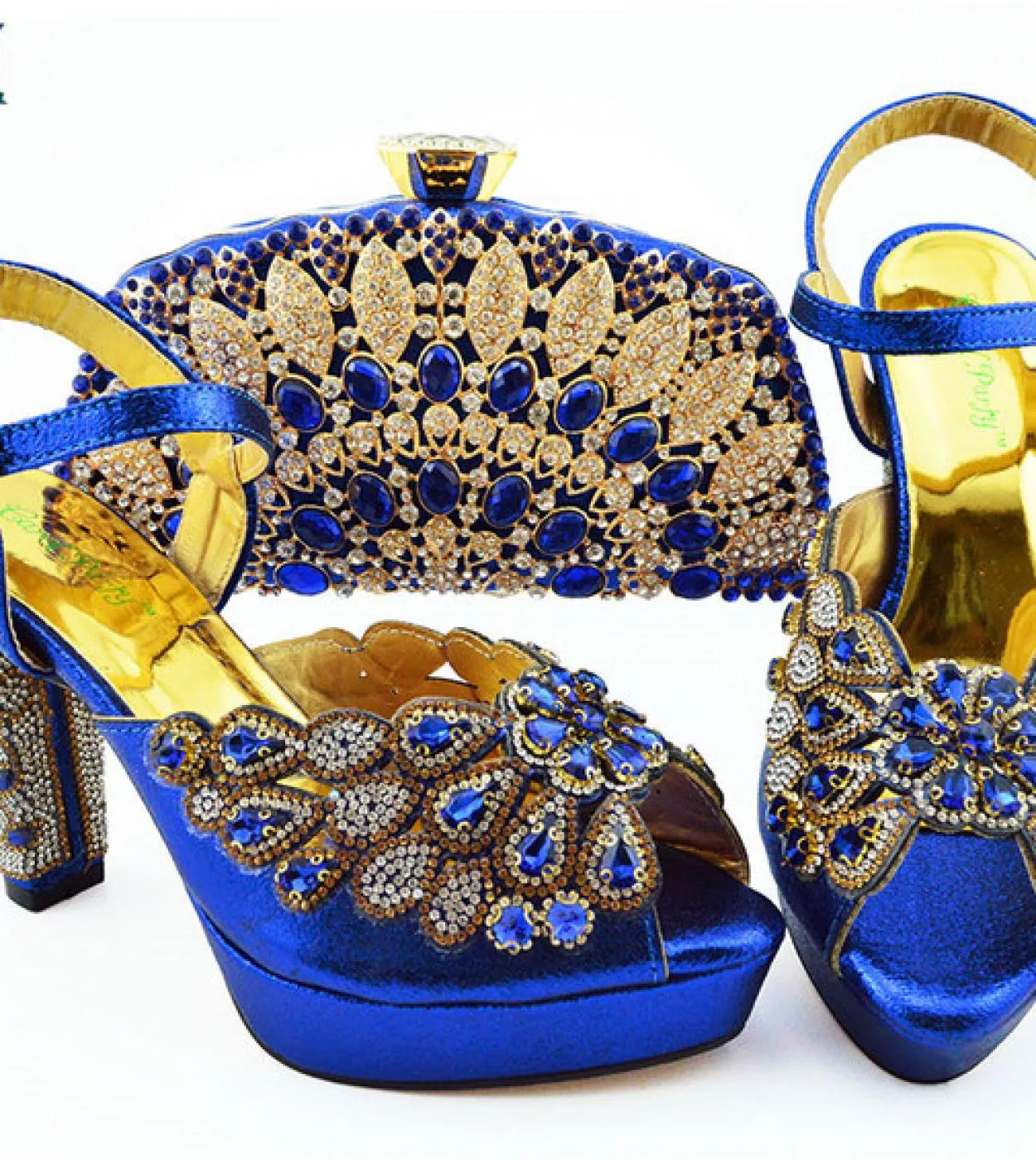 Set di scarpe e borsa da donna africane con set di scarpe e borsa di design italiano di vendita calda da donna color pesca per l