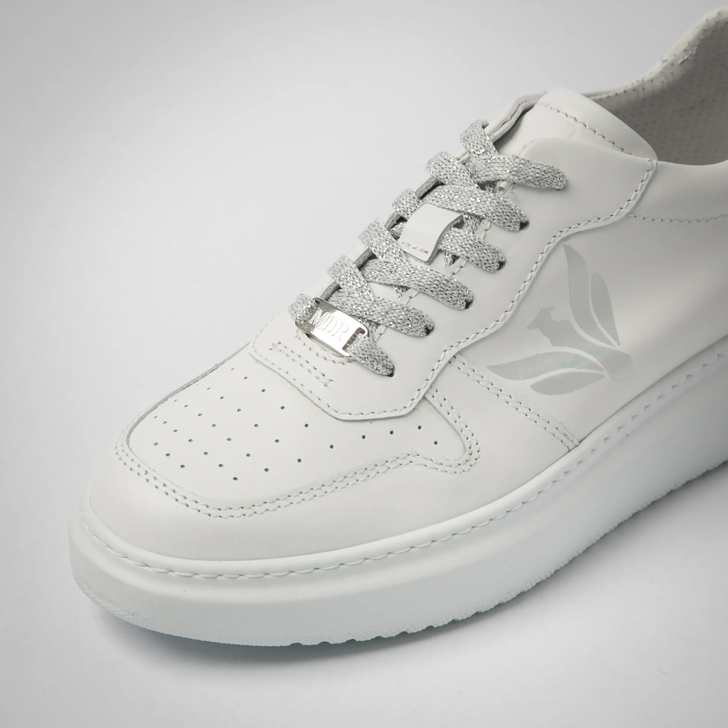 Sneakers MDR in Pelle con Logo Cangiante