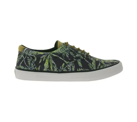 SPERRY Striper II CVO Sneaker da uomo in tela sostenibile Seacycled con tecnologia Wave Siping e stampa di palme STS25131 Nero