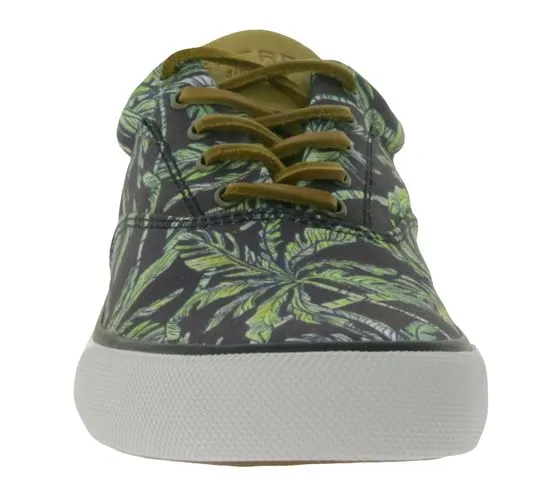 SPERRY Striper II CVO Sneaker da uomo in tela sostenibile Seacycled con tecnologia Wave Siping e stampa di palme STS25131 Nero