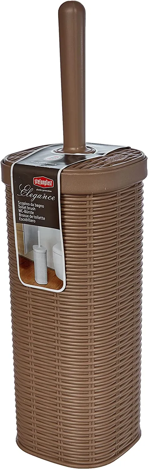 Stefanplast Elegance Scopino Bagno, Bianco, 11.5x11.5x40h cm