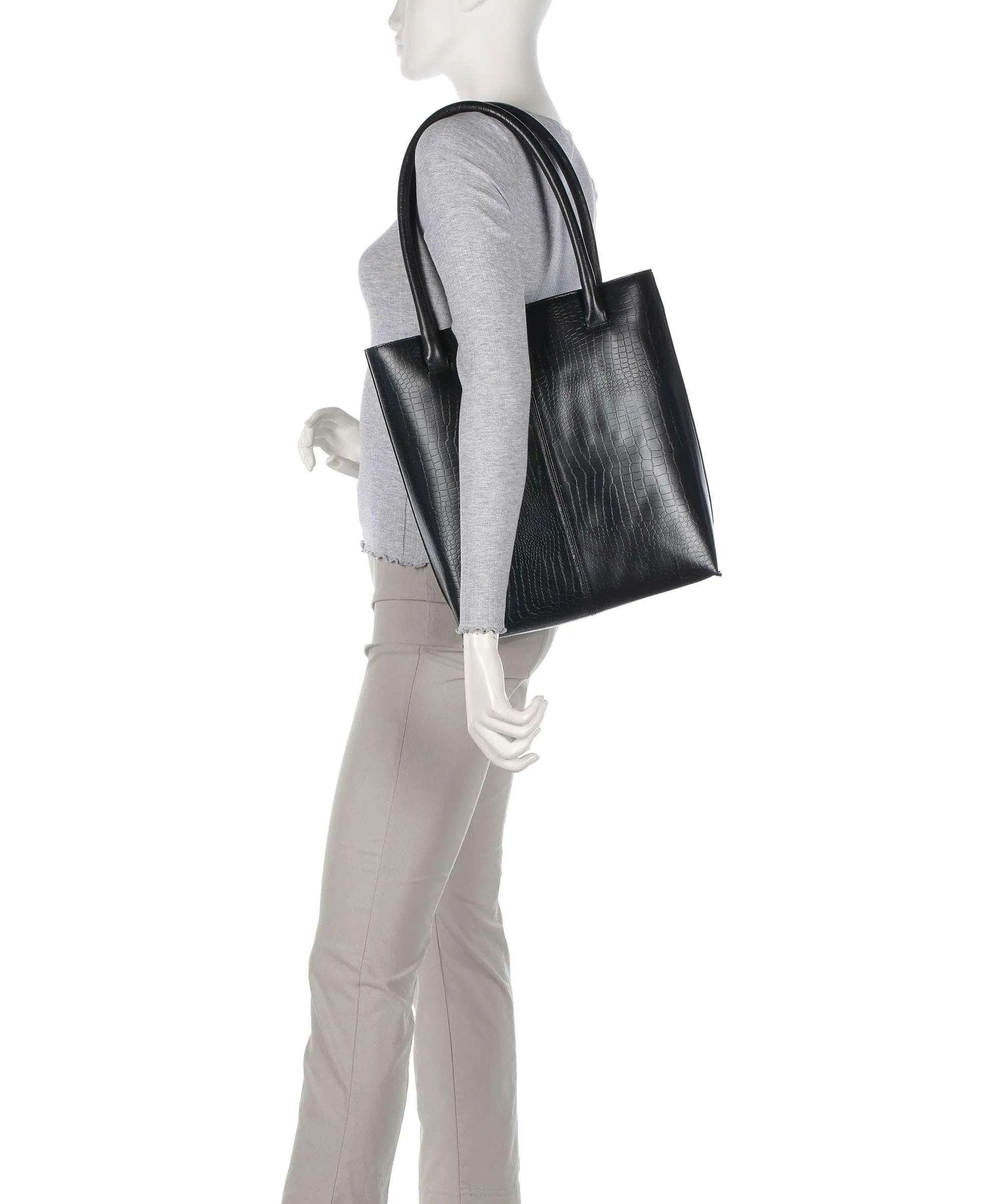  Still Nordic Lucy Borsa shopper pelle di bufalo nero  