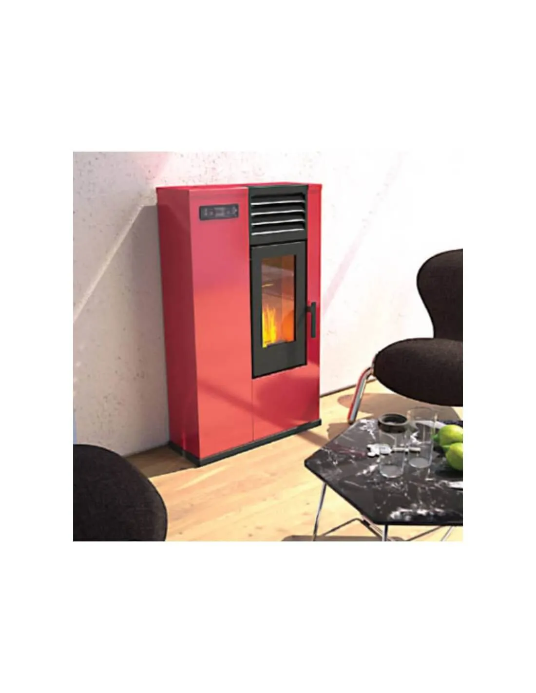 Stufa a pellet Punto Fuoco Susy Slim 7500W Rossa