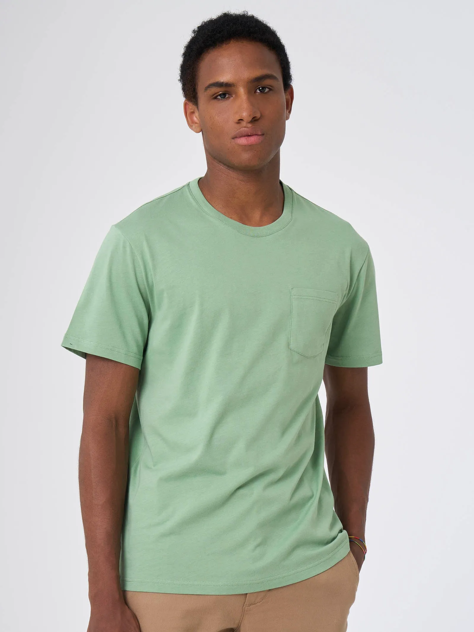 T-shirt in Compact Eco Cotton Jersey - Evergreen