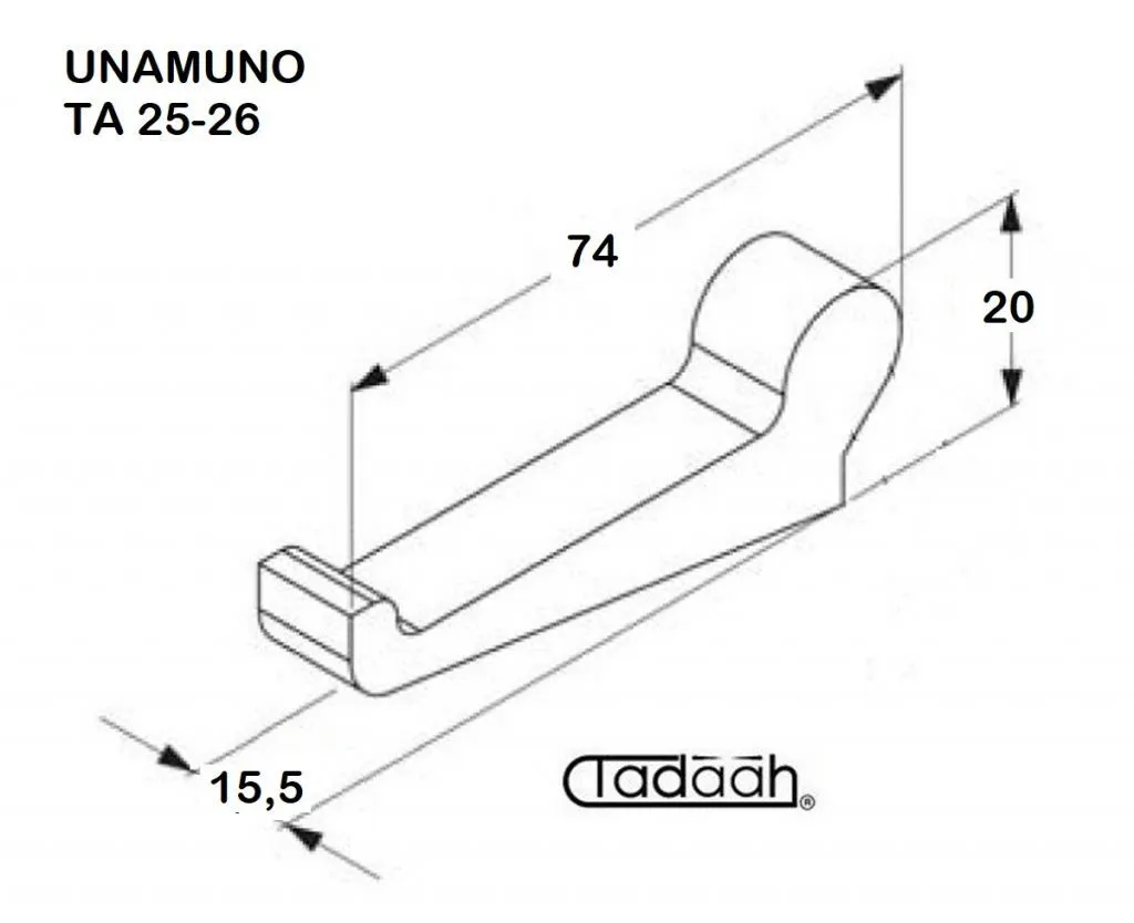 TA2526 Nasello per tornio UNAMUNO TA 25-26