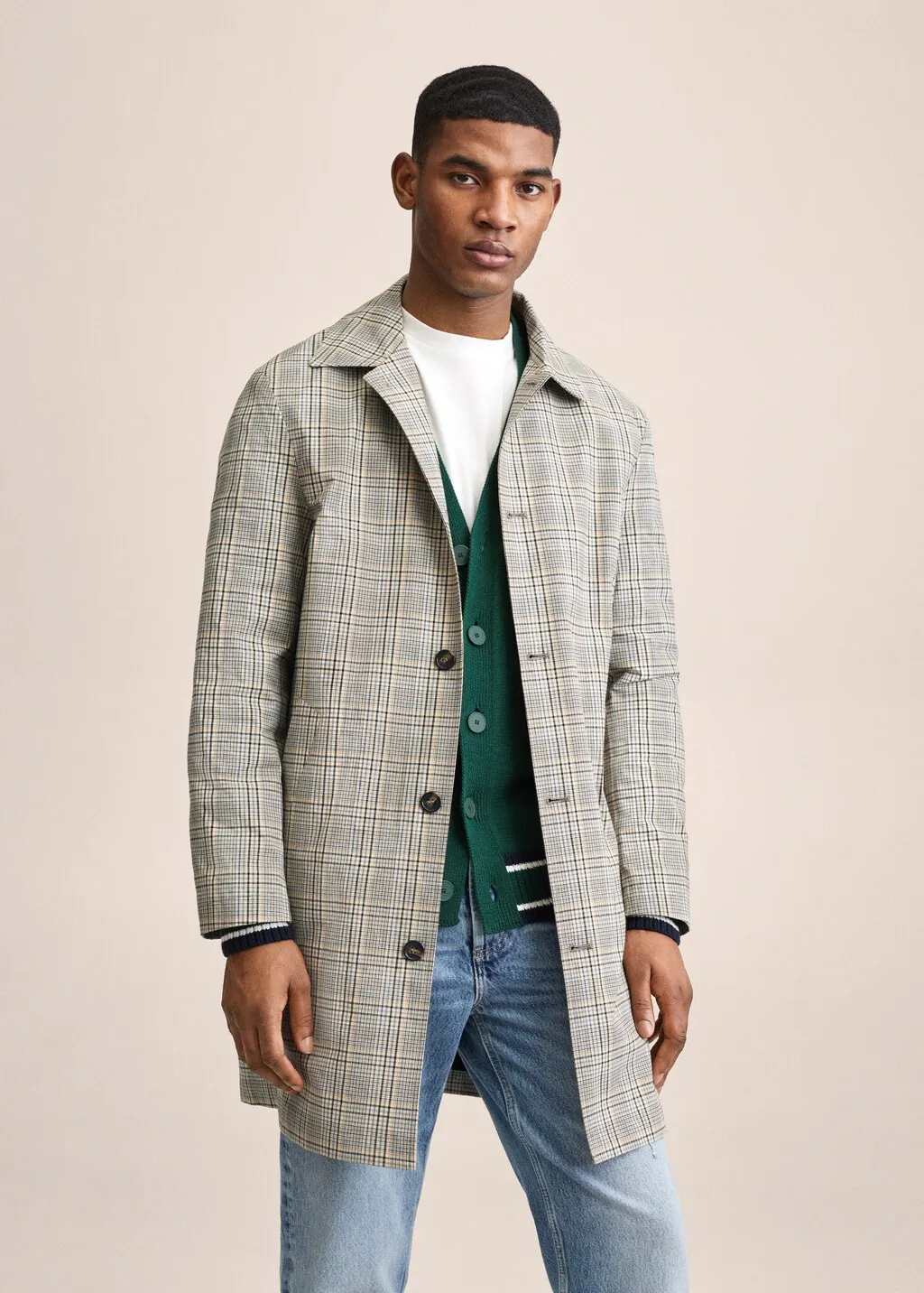 Trench cotone quadri