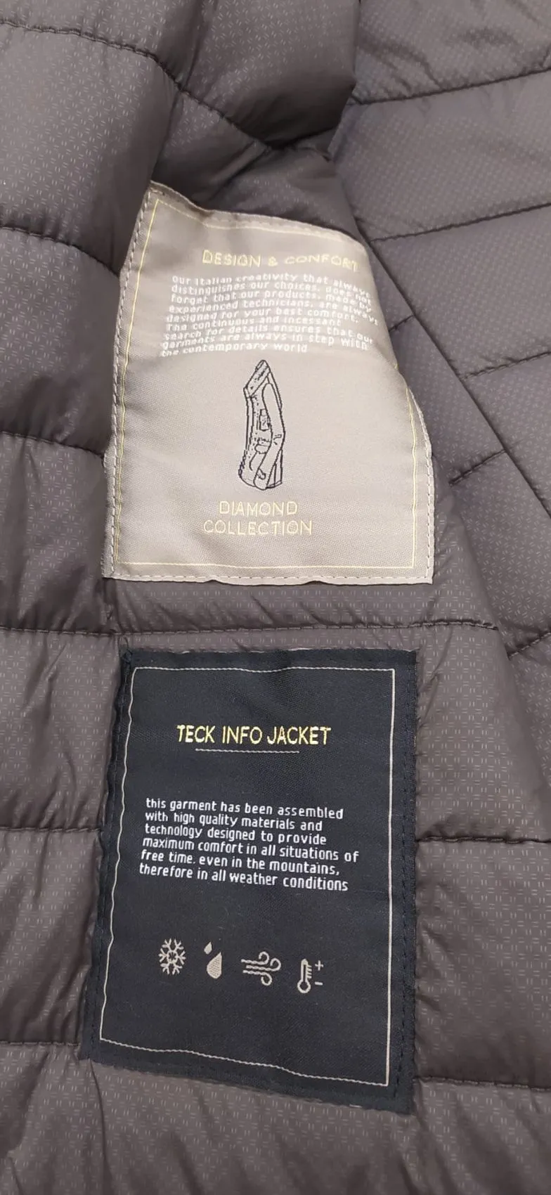 Trench impermeabile imbottito corda con pettorina anti vento staccabile