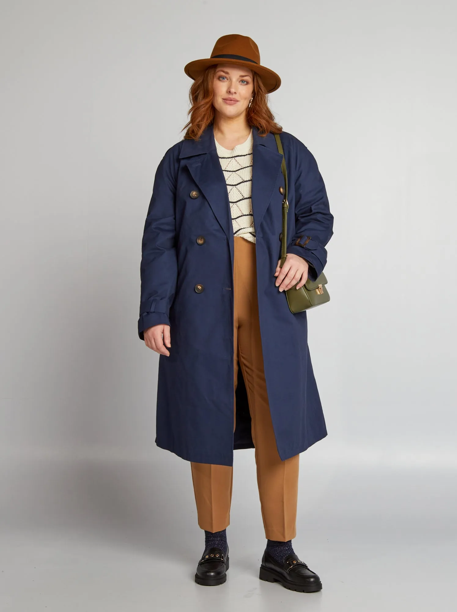 Trench lungo - Blu marine