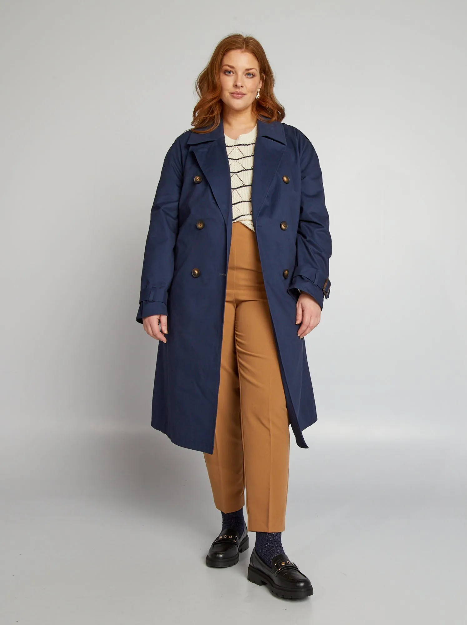 Trench lungo - Blu marine