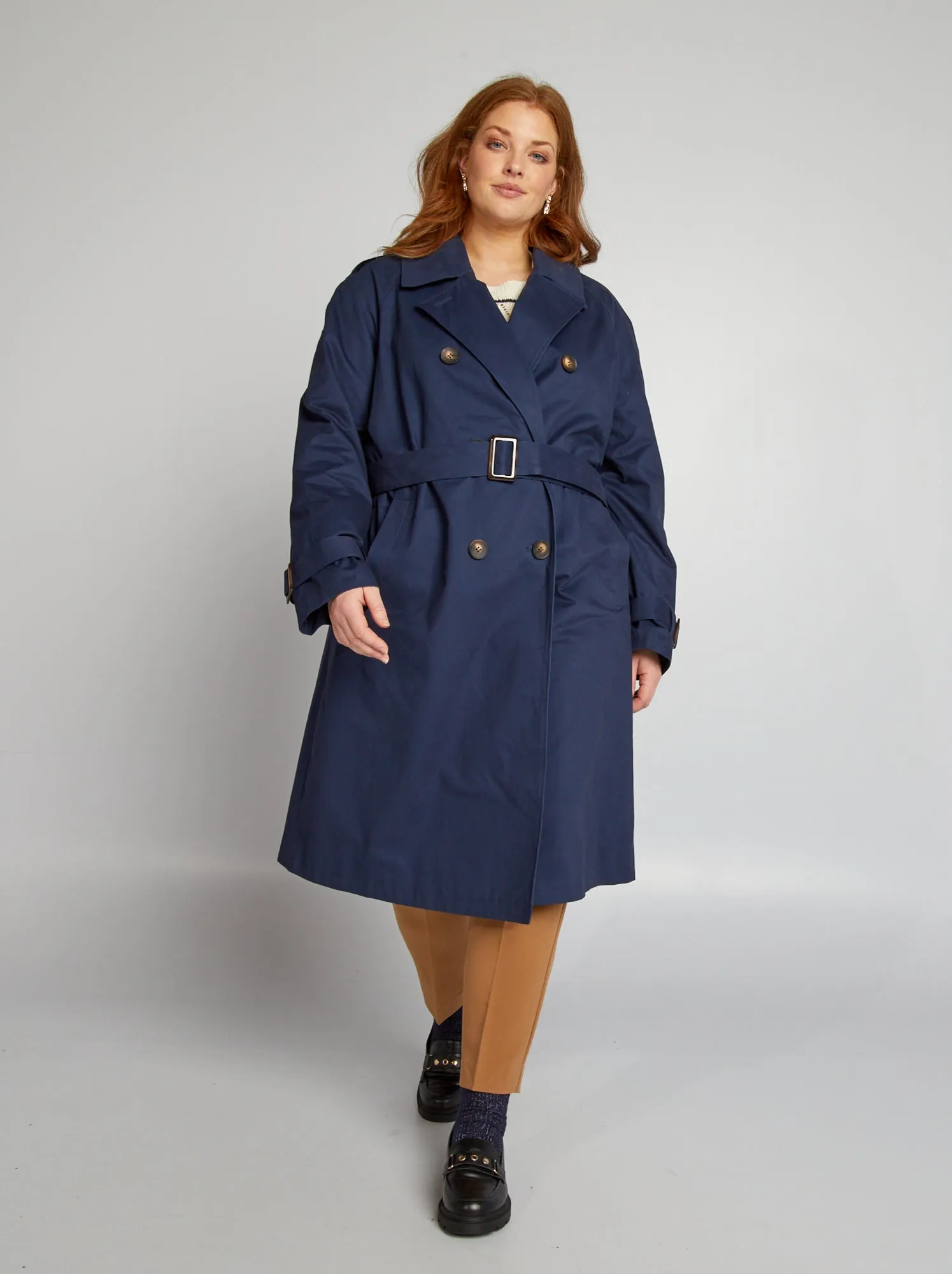 Trench lungo - Blu marine
