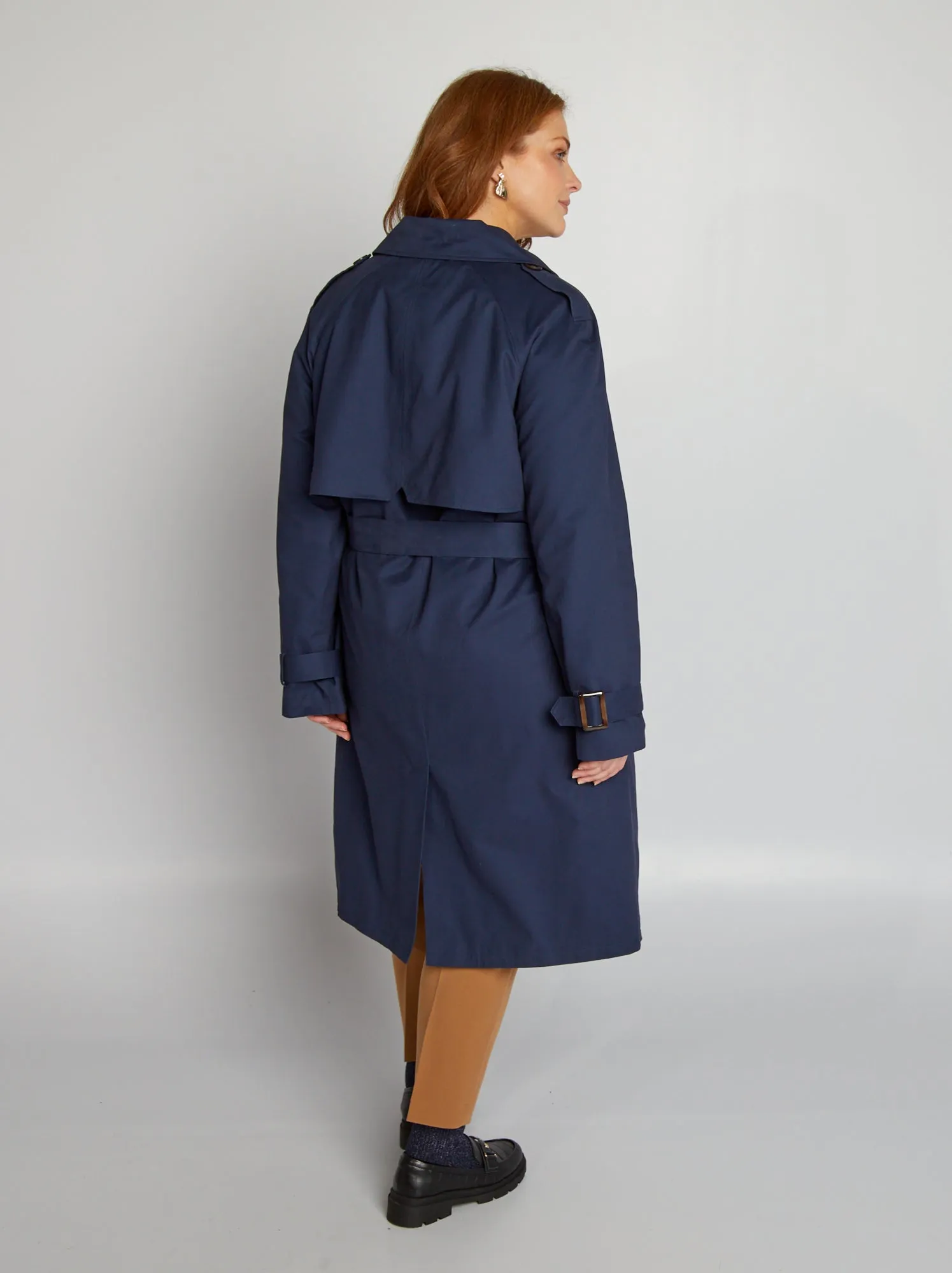 Trench lungo - Blu marine