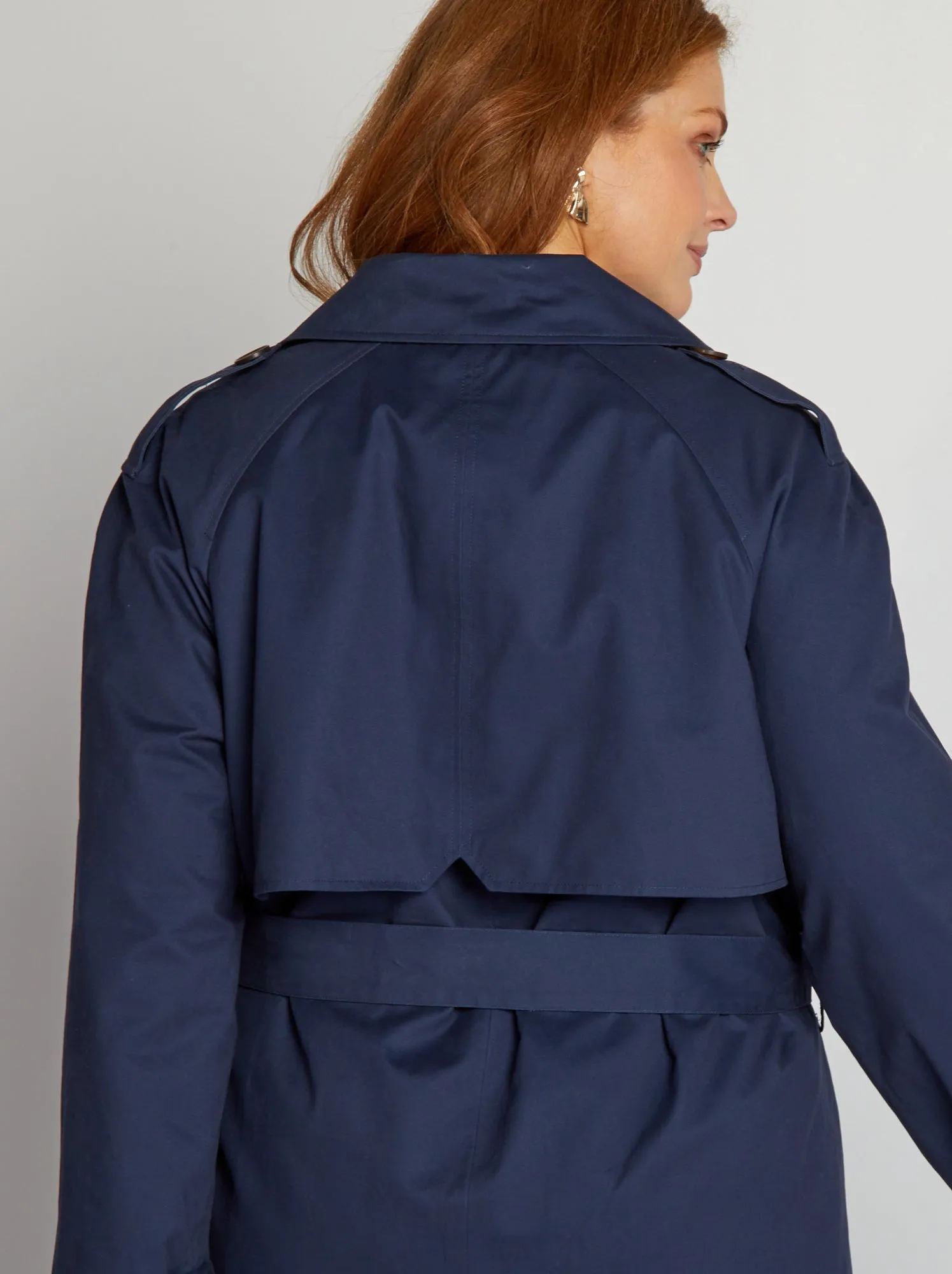 Trench lungo - Blu marine