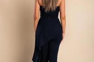 Tuta elegante Ema, blu scuro