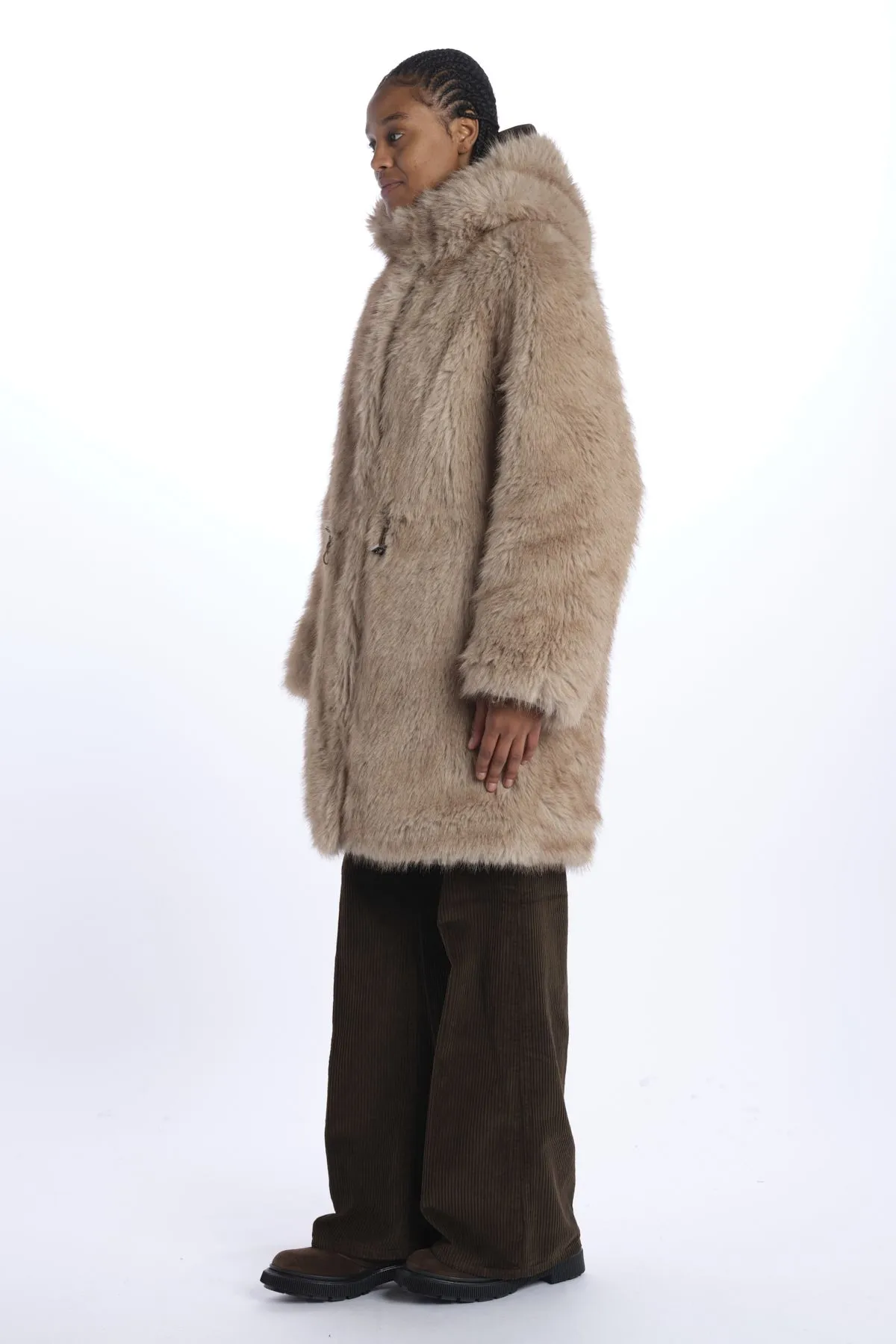urbancode Parka lungo reversibile ecovolp    