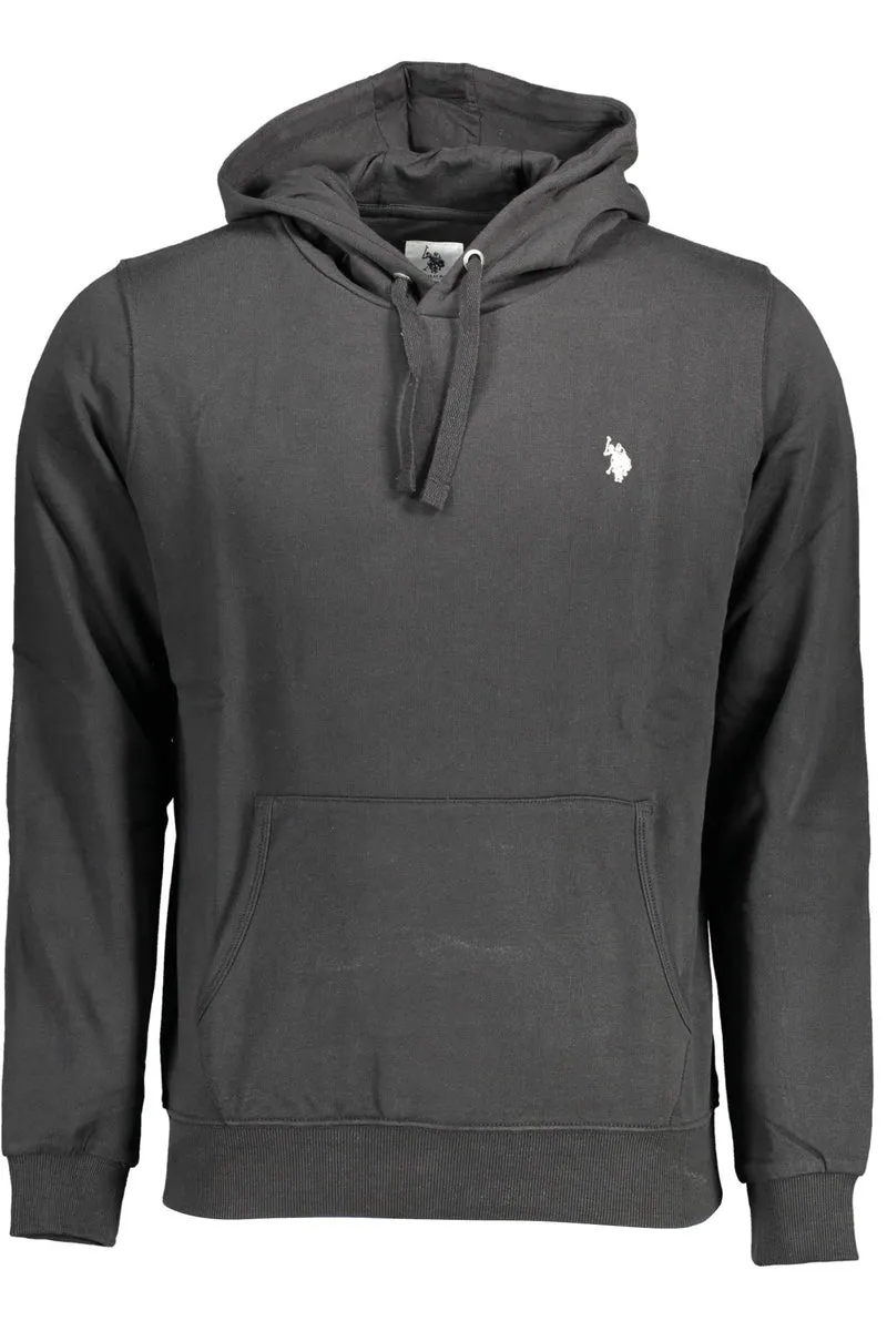 U.S. POLO FELPA SENZA ZIP UOMO NERO