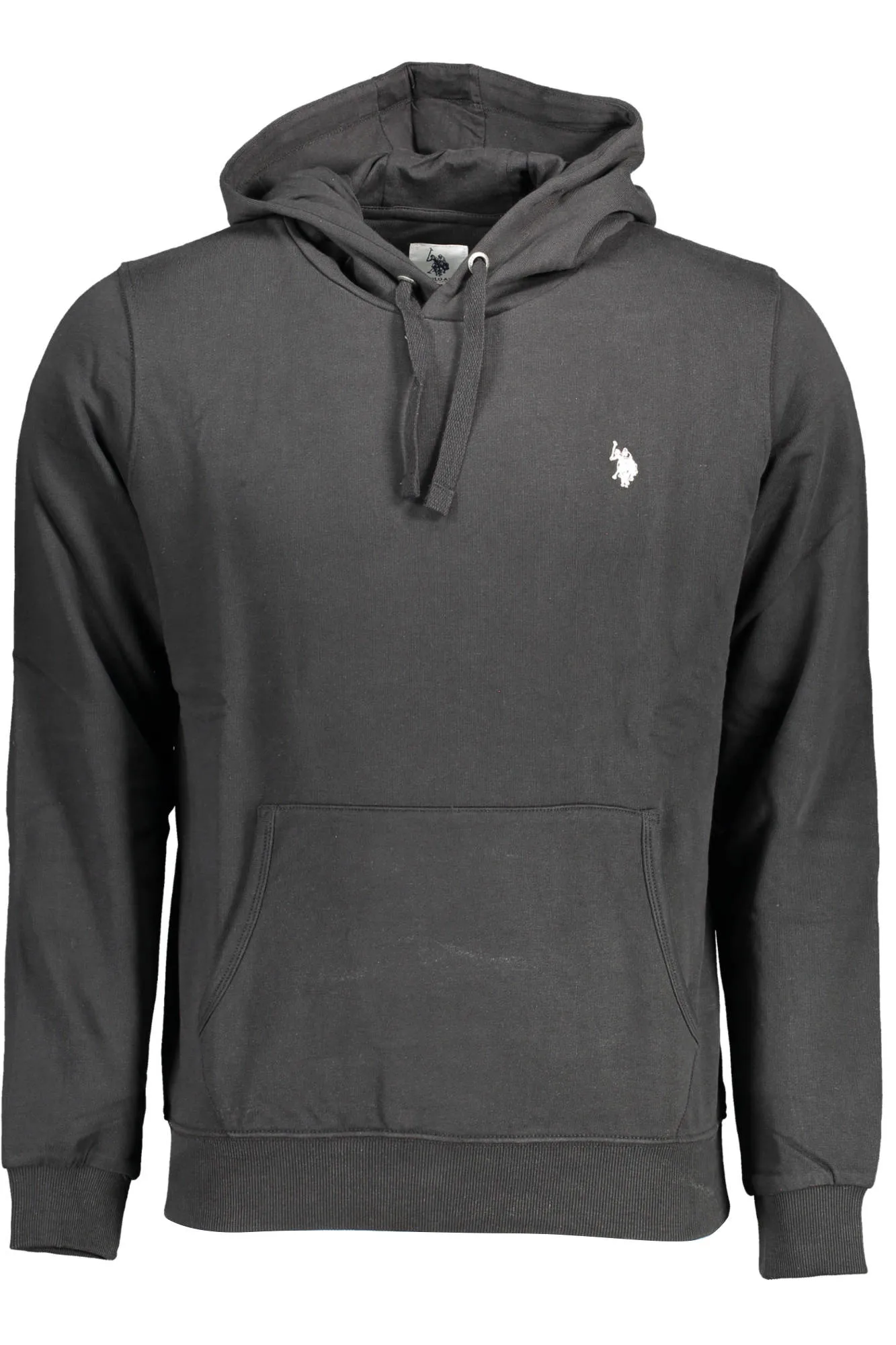 U.S. POLO FELPA SENZA ZIP UOMO NERO