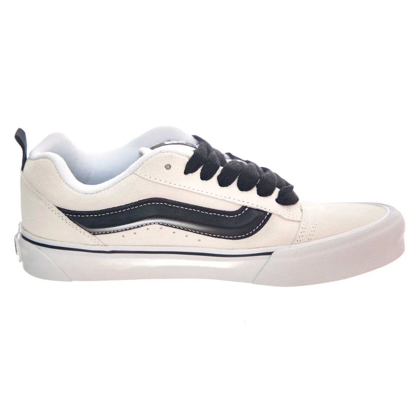 Vans Knu School Suede White / Black - Scarpe Profilo Basso Uomo Bianche    