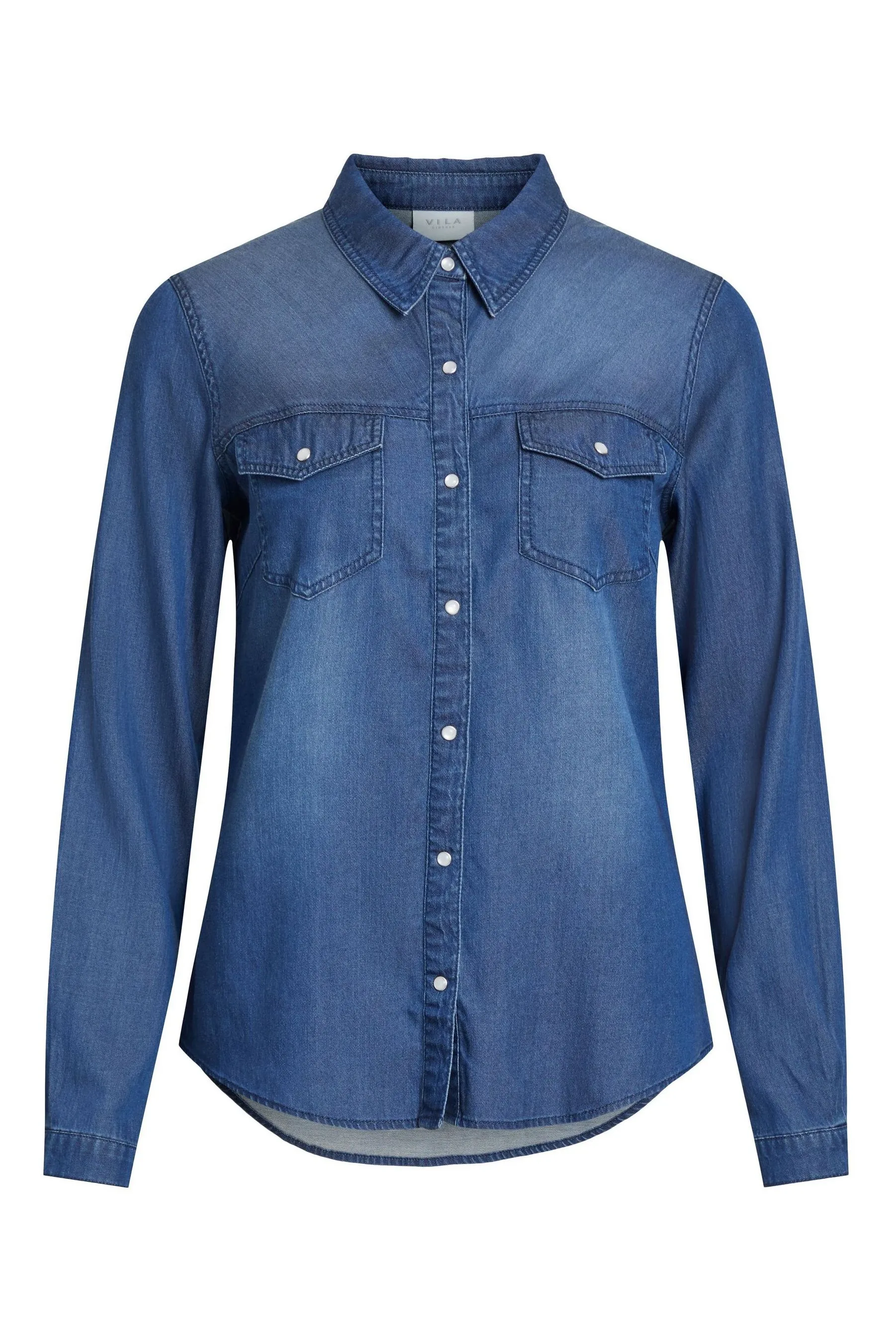 VILA - Camicia leggera con Denim tasca
