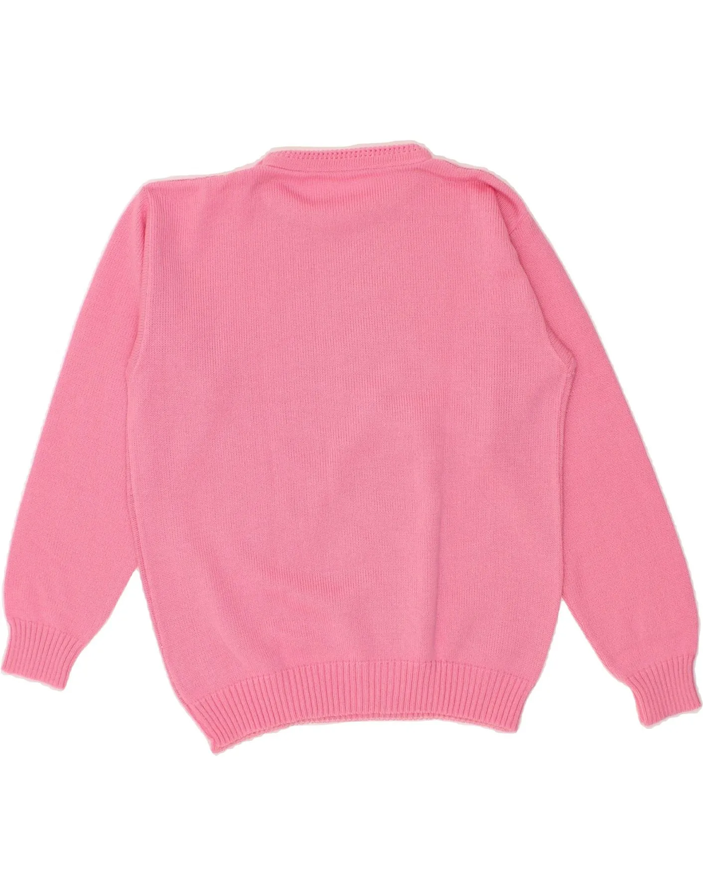VINTAGE Womens Boat Neck Jumper Sweater UK 14 Medium Pink