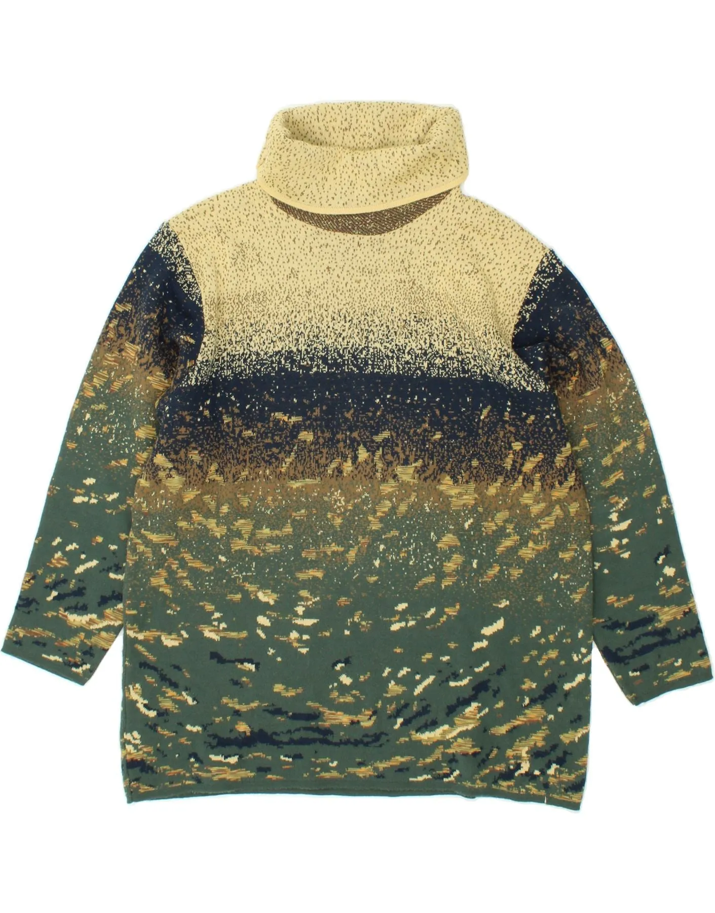 VINTAGE Womens Roll Neck Jumper Sweater UK 20 2XL Multicoloured