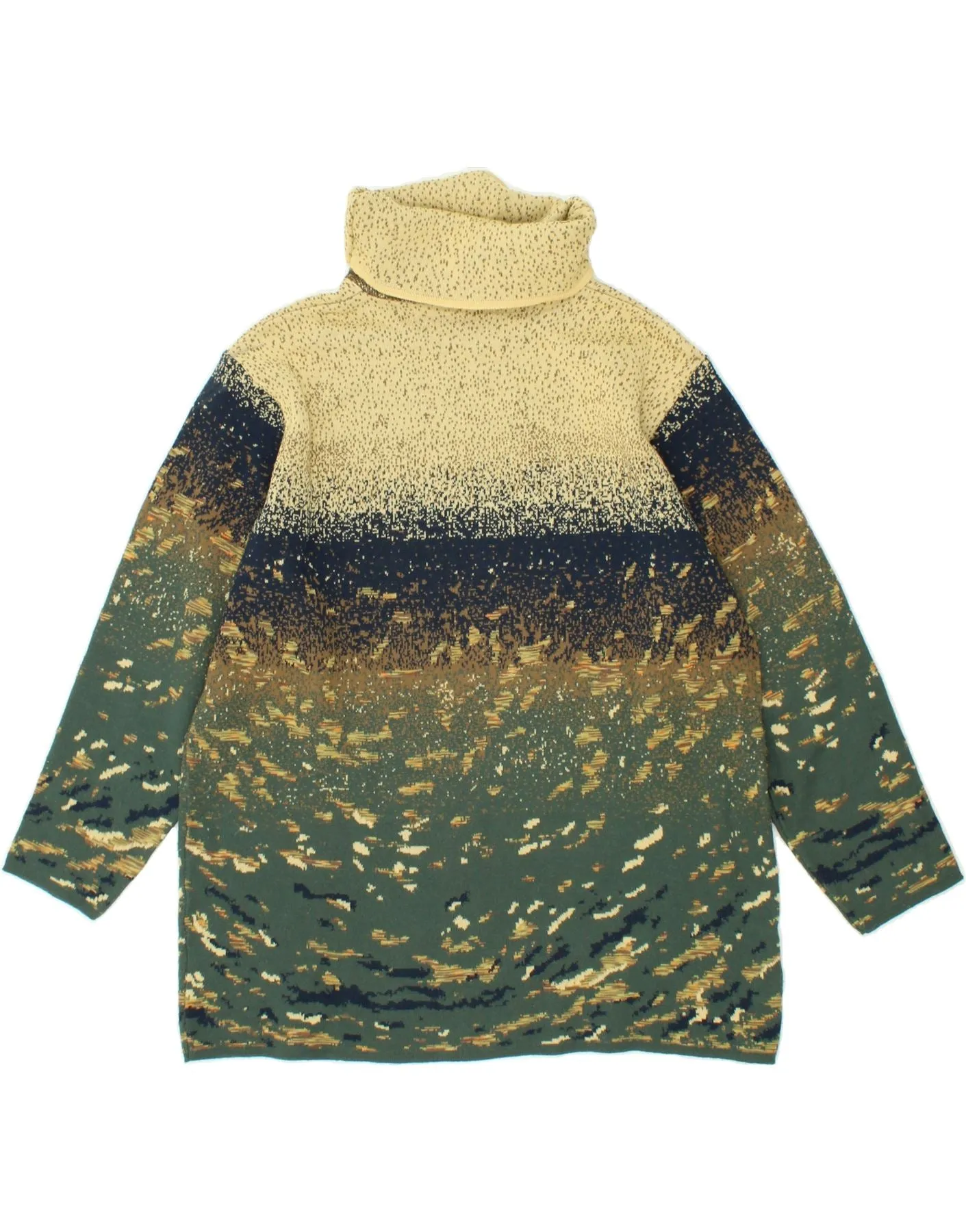 VINTAGE Womens Roll Neck Jumper Sweater UK 20 2XL Multicoloured