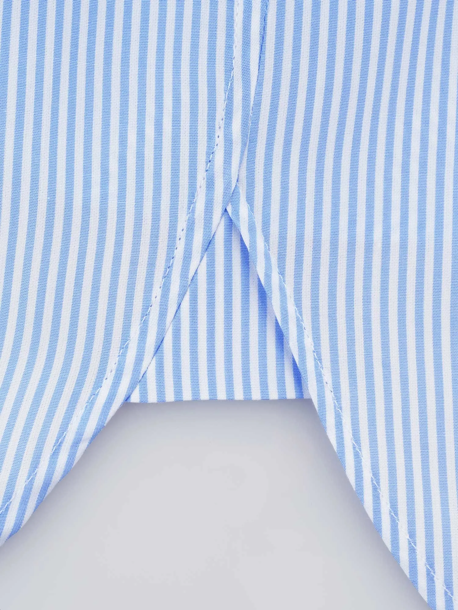 White and Light Blue Striped Shirt