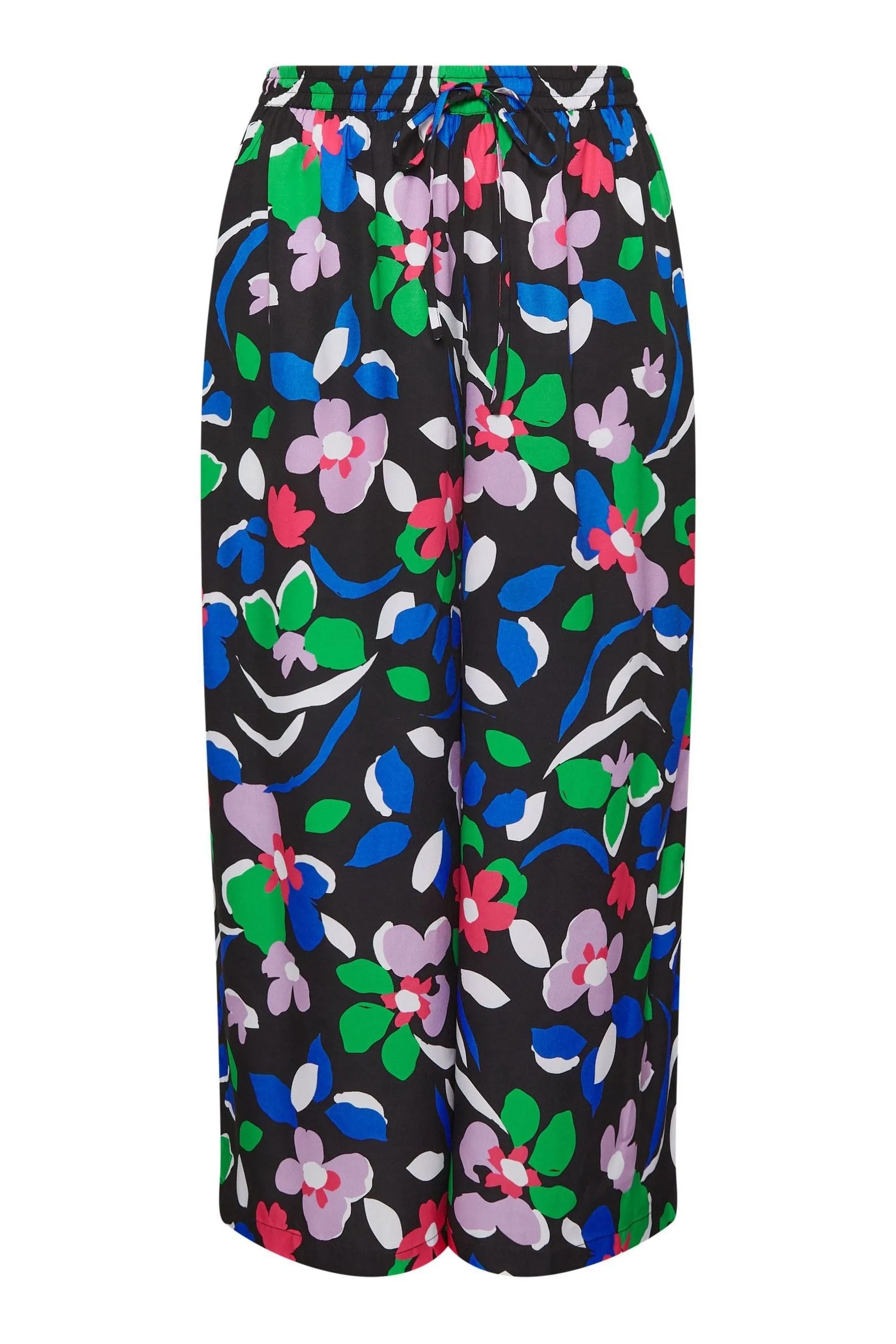 Yours Curve COLLECTION - Pantaloni a fondo ampio con coulisse e stampa astratta Stampa    